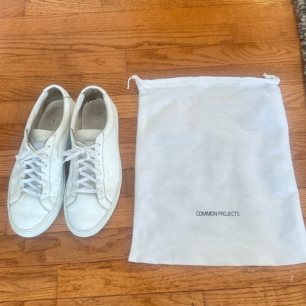 Size 10 white Common Projects. Good condition